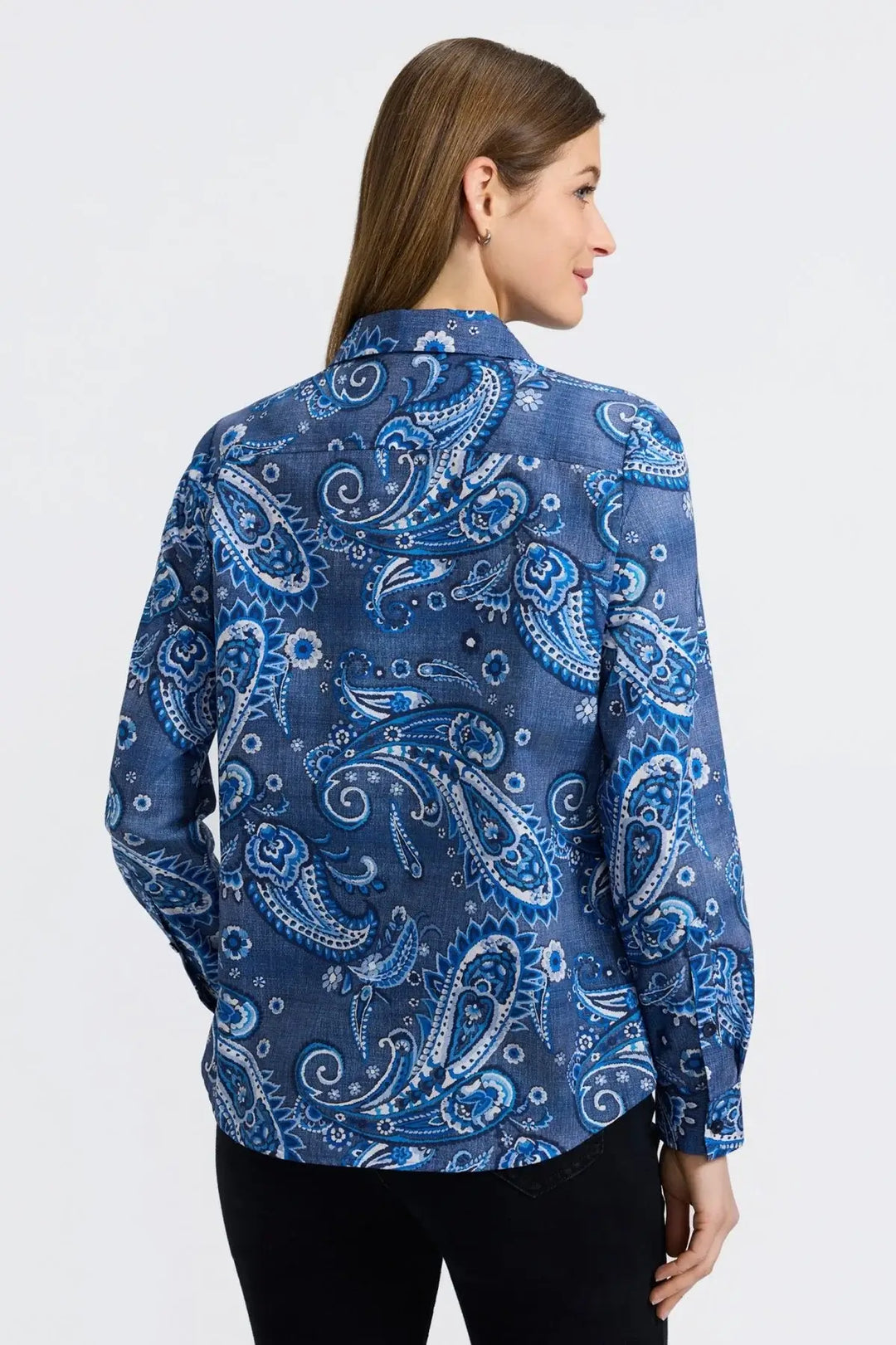 Foxcroft Hampton Shirt in Blue Multi