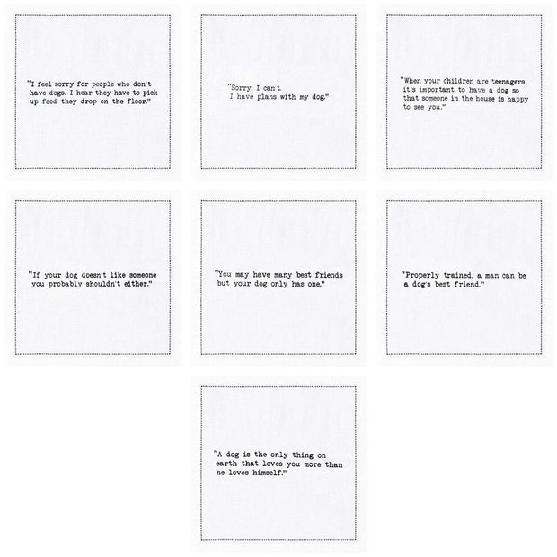 Cocktail Napkins with Quotes about Dogs