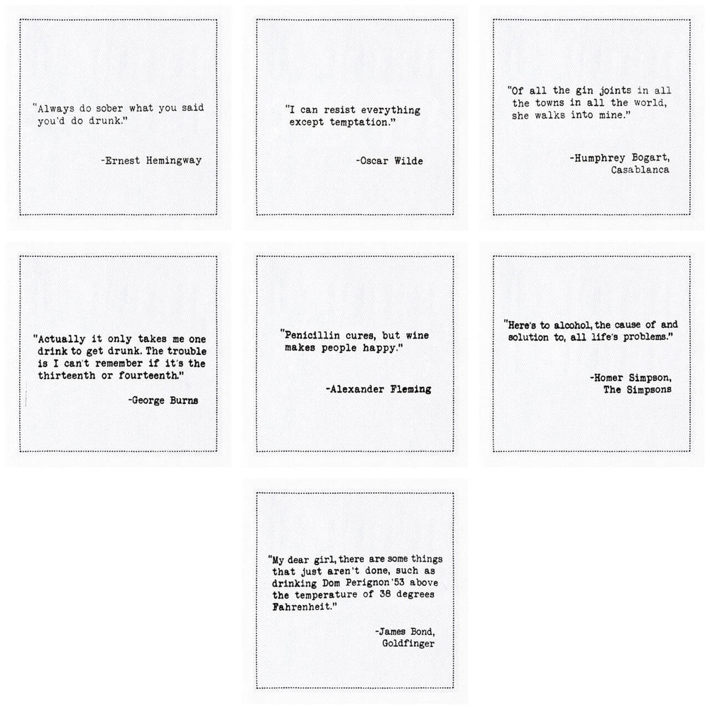 Cocktail Napkins with Drinking Quotes - Mildred Hoit