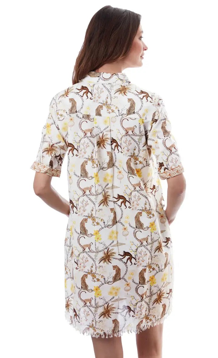 Chatham Dress Monkeys Print