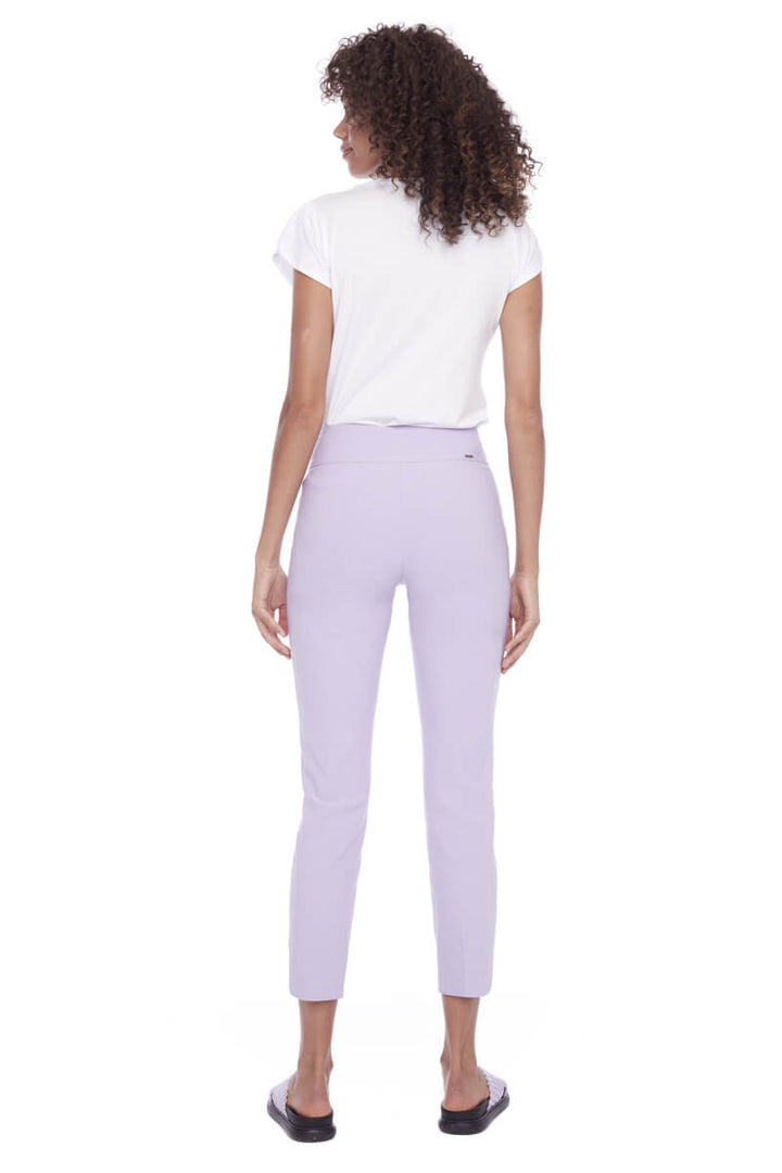 Back View of Up! Petal Slit Solid Pants - Lilac