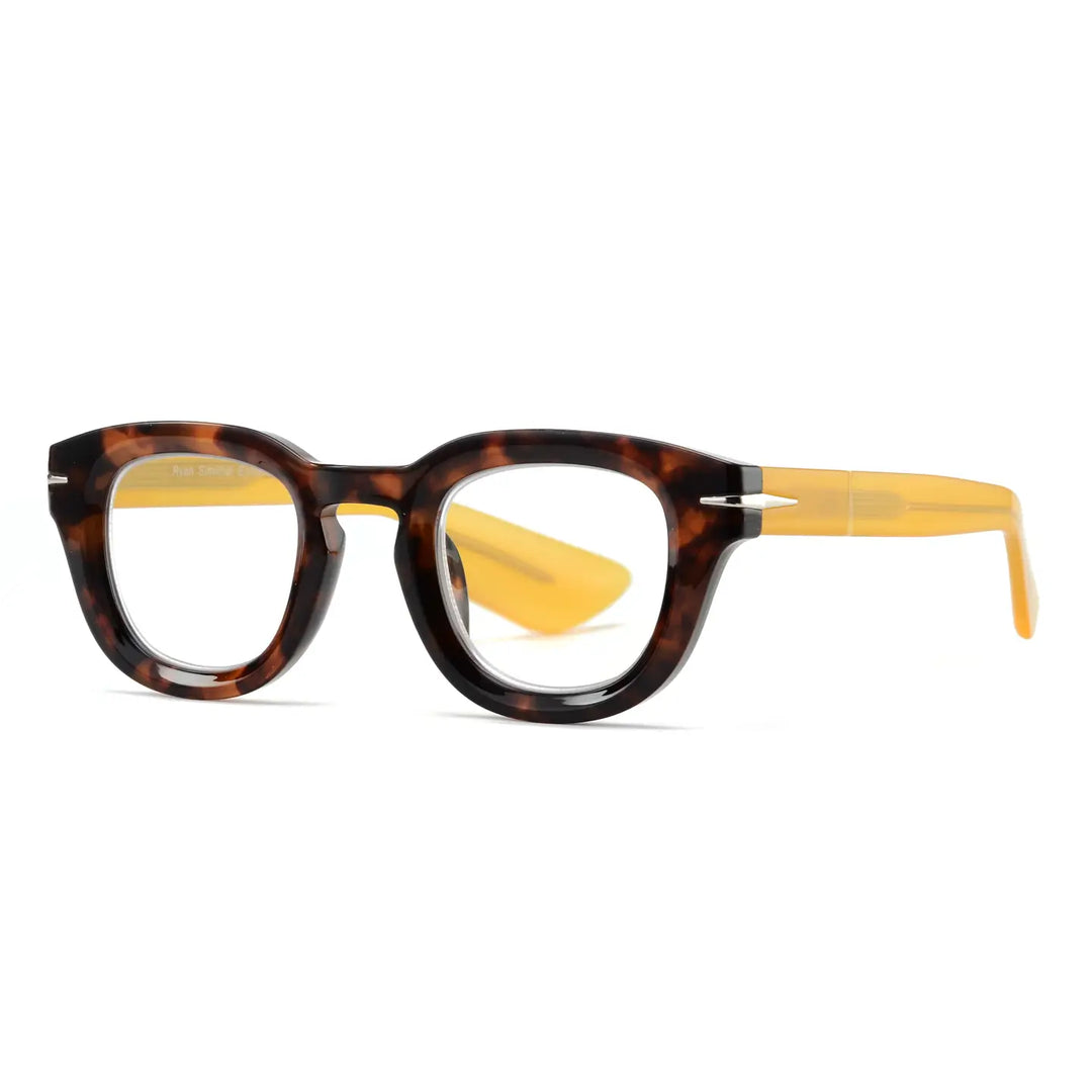 Darcy Blue Light Readers in Tortoise & Yellow - Mildred Hoit