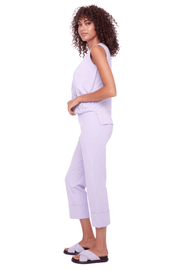 Up! Cuffed Compression Cropped Pant in Lilac