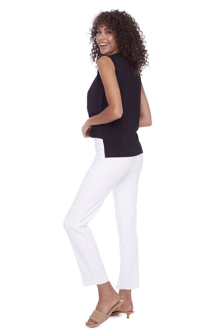 Up! Palermo Pull-on Pants in White - Mildred Hoit