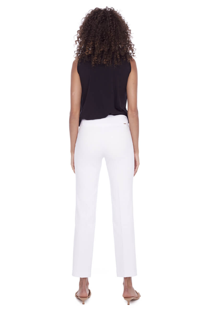 Up! Palermo Pull-on Pants in White - Mildred Hoit