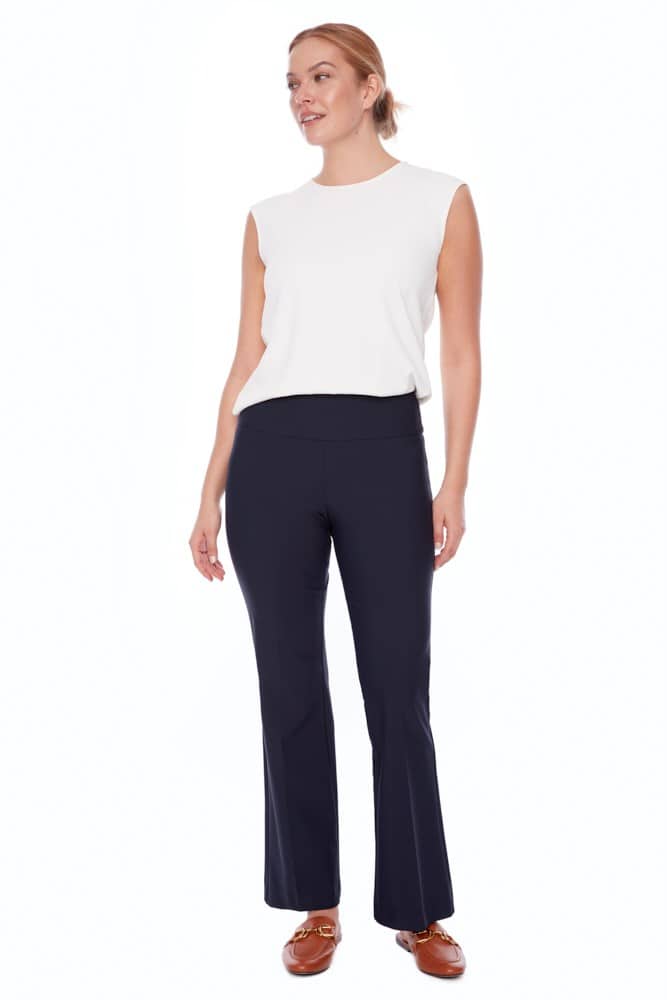 Up! Precision Ponte Full-Length Bootcut Pant in Navy