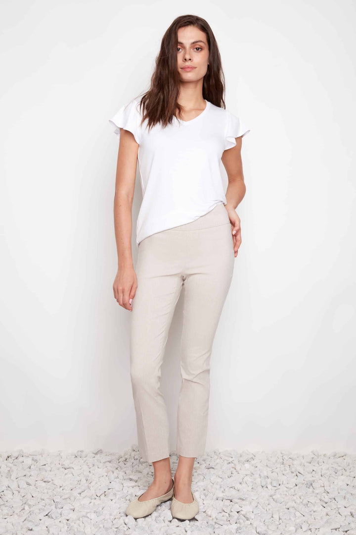 Up! Pull-On Capri in Linen - Mildred Hoit