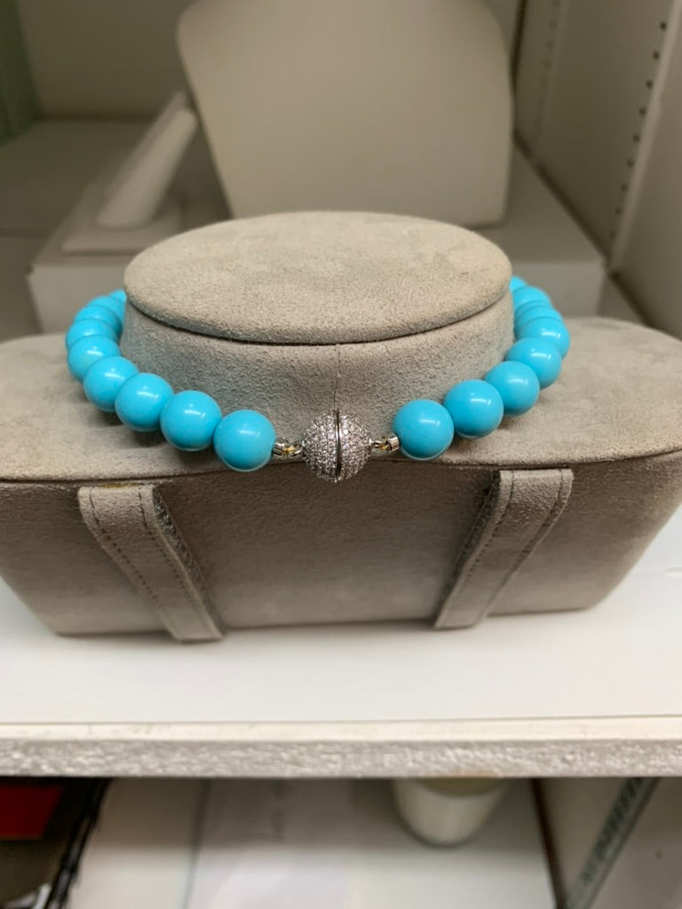 Graduated Turquoise Necklace - Mildred Hoit