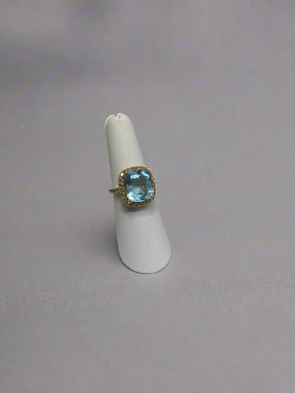 Aqua and Yellow Diamond Ring - Mildred Hoit