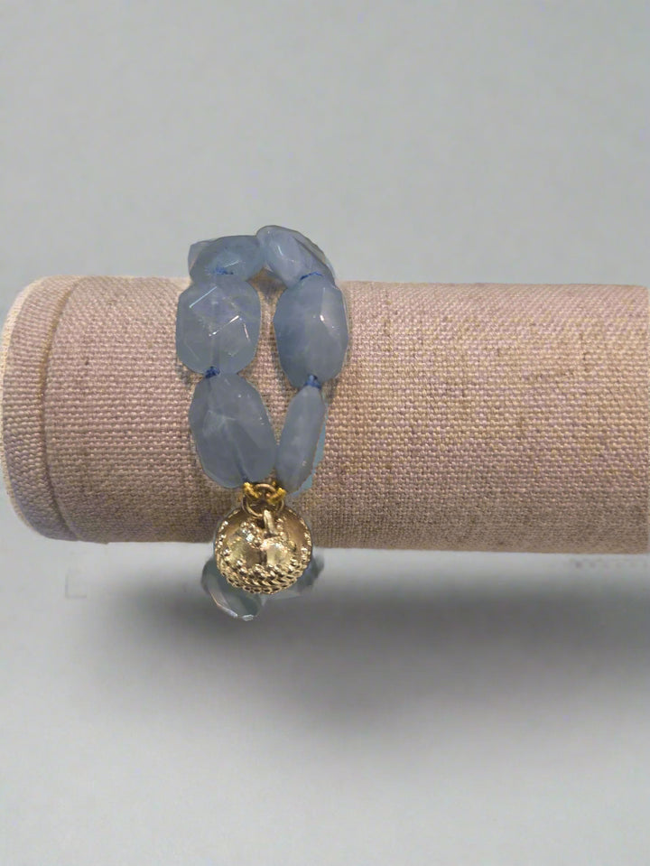 Clara Williams Faceted Aqua Bracelet