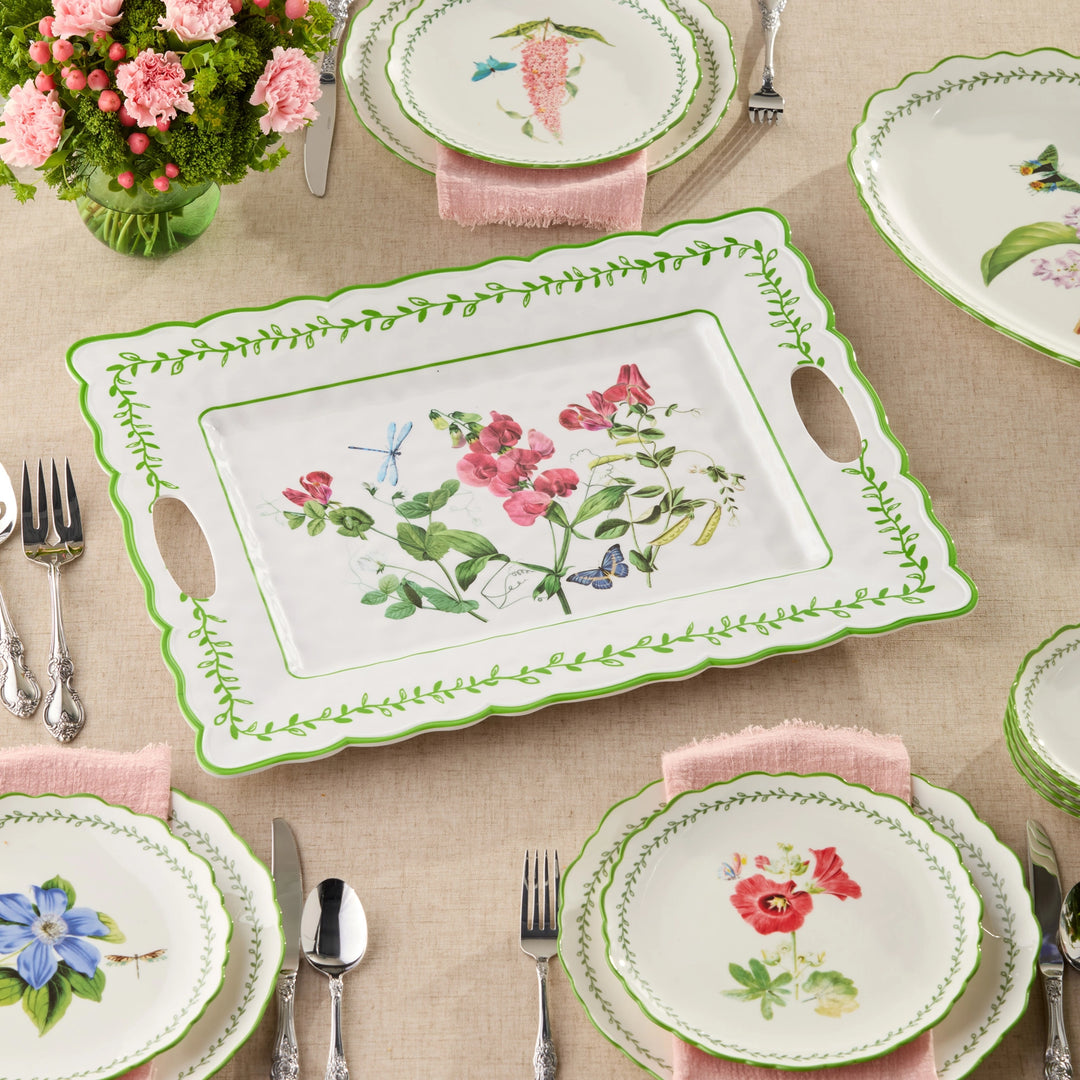 Mirabella Melamine Rectangular Platter with Handles - Mildred Hoit