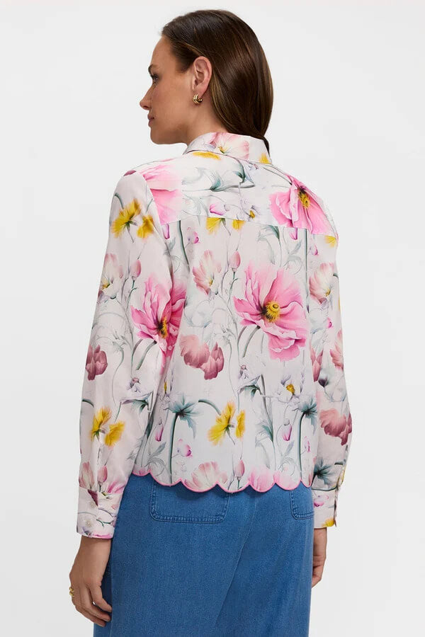 Foxcroft Scarlett Delicate Florals Long Sleeve Shirt - Mildred Hoit