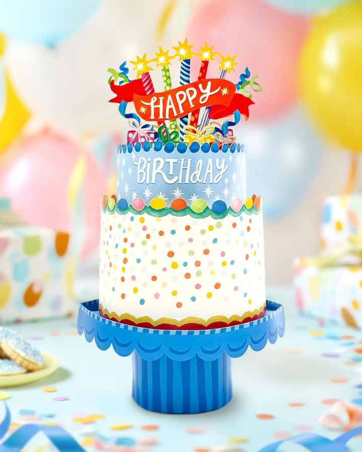 Confetti Birthday Cake Pop-Up Card