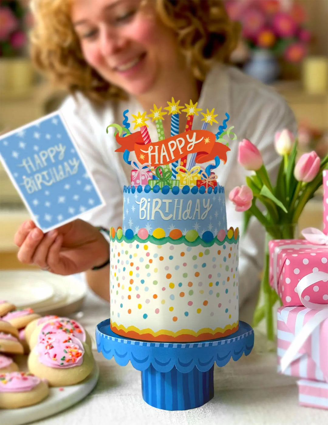 Confetti Birthday Cake Pop-Up Card