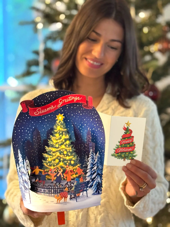 Christmas Skating Spectacular Pop-Up Card