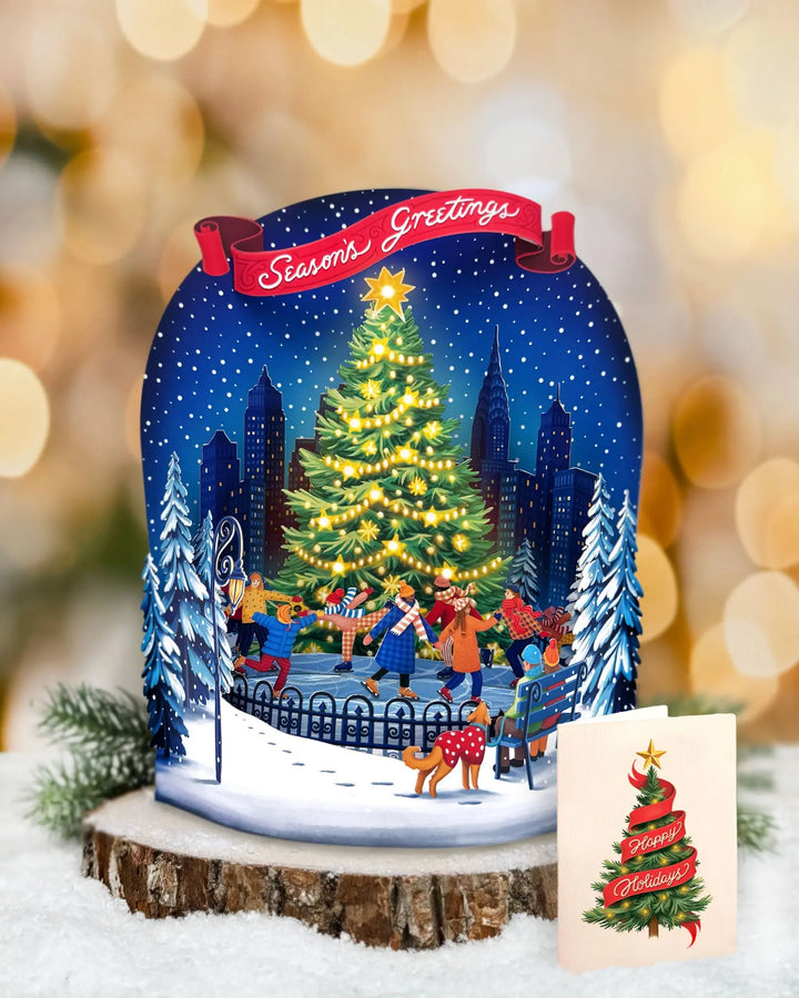 Christmas Skating Spectacular Pop-Up Card