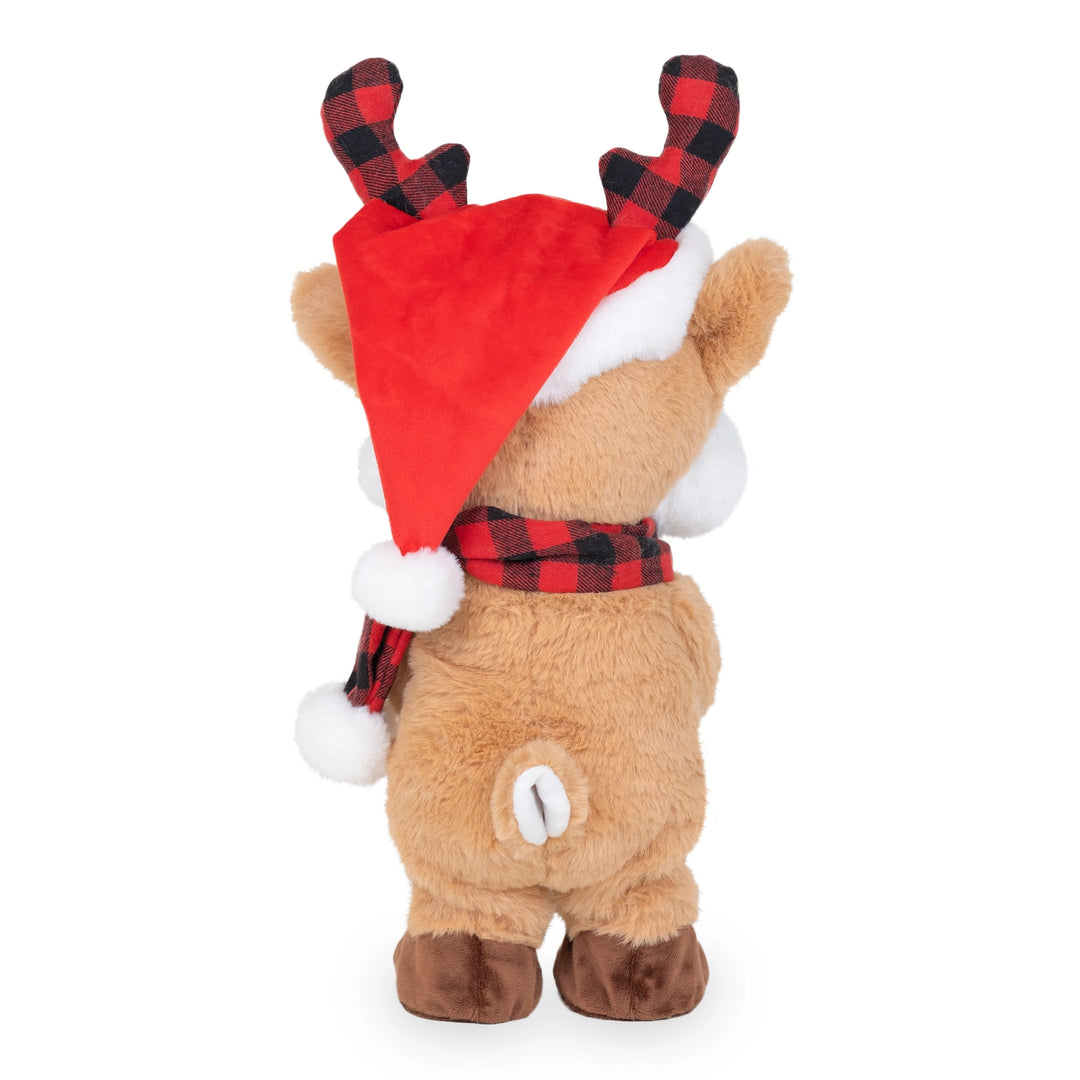 Jazzy Antlers -Animated Saxophone Musical Reindeer Plush Toy - Mildred Hoit