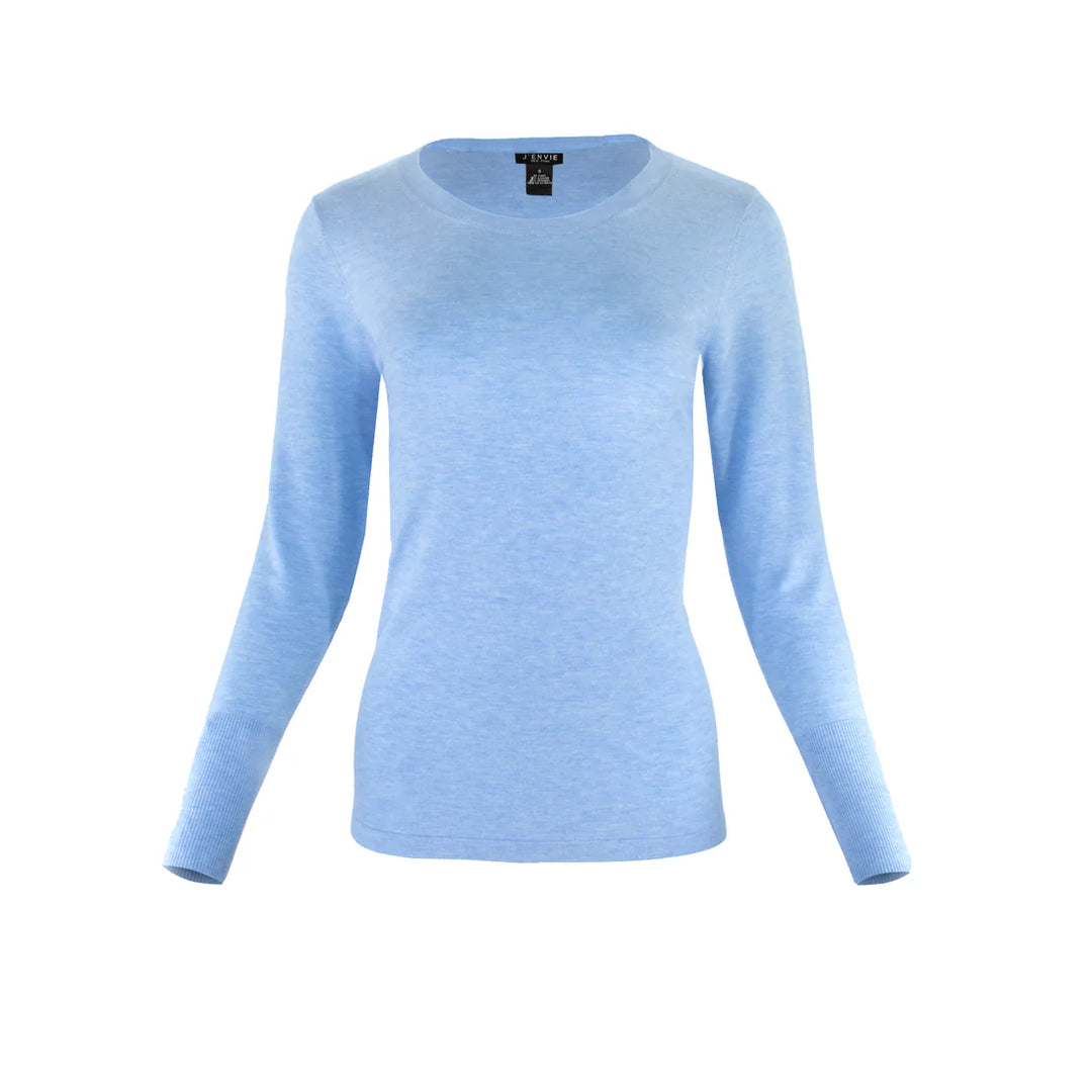J'envie Relaxed Cammi Crewneck in Sky - Mildred Hoit