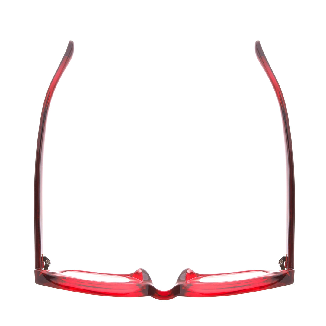 Lorena  Progressive Blue Light Readers in Transparent Red - Mildred Hoit