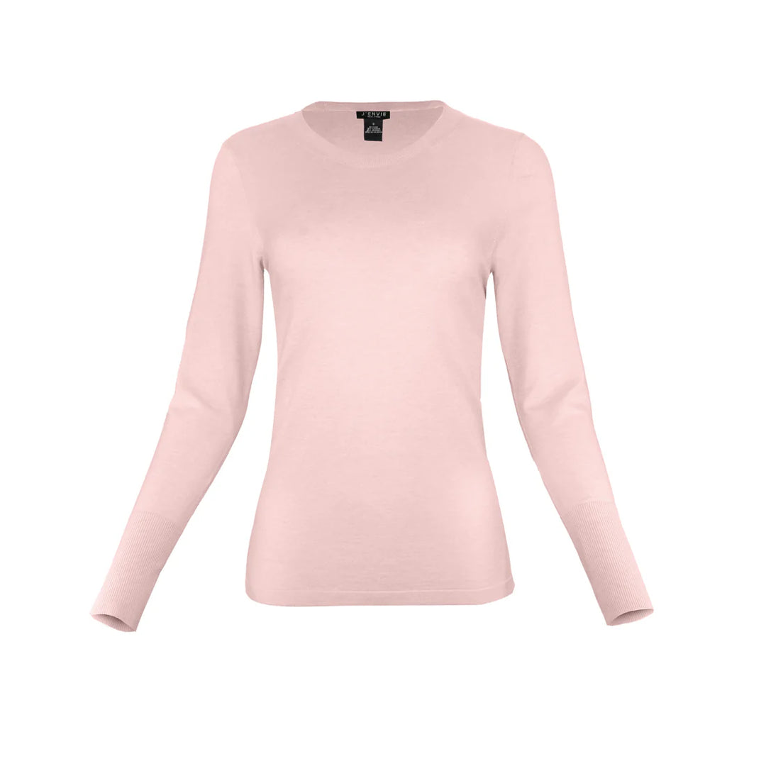 J'envie Relaxed Cammi Crewneck in Pale Pink - Mildred Hoit