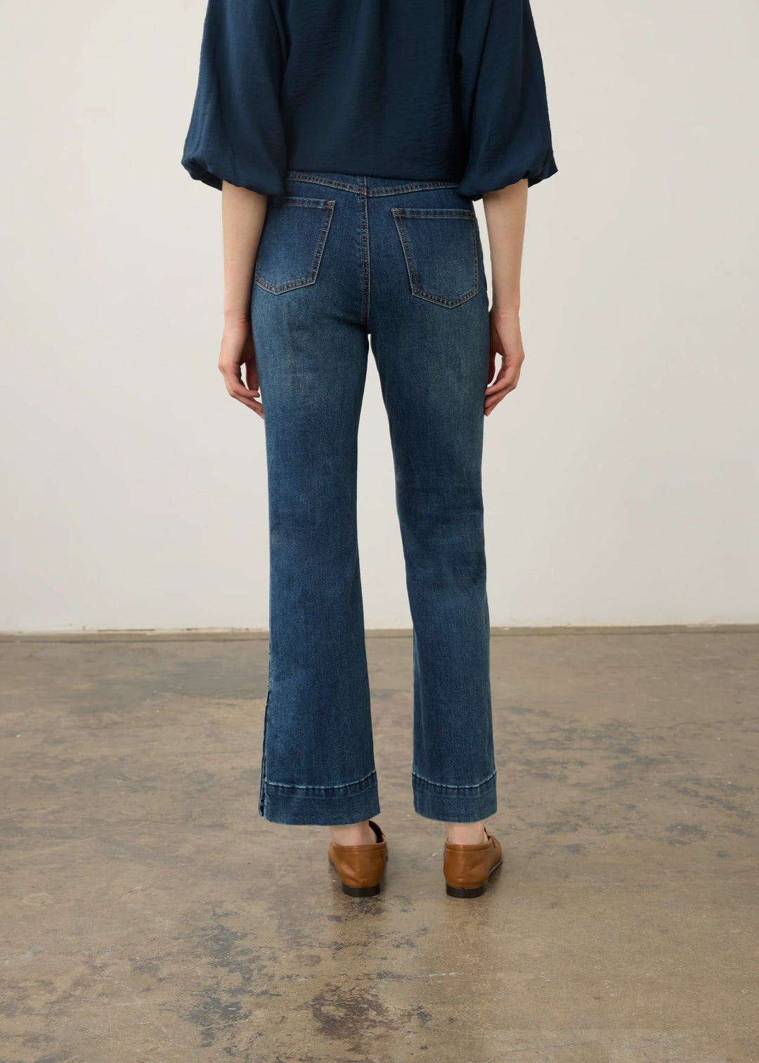 Suzanne Boot-Cut Ankle Pant in Dark Vintage Wash