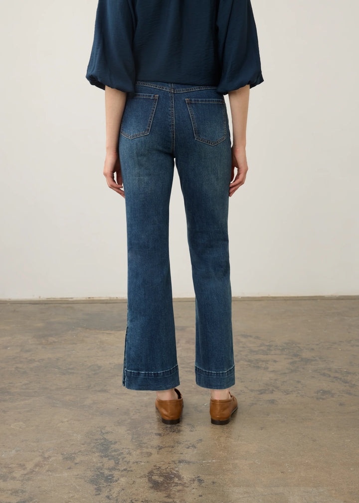 Suzanne Boot-Cut Ankle Pant in Dark Vintage Wash