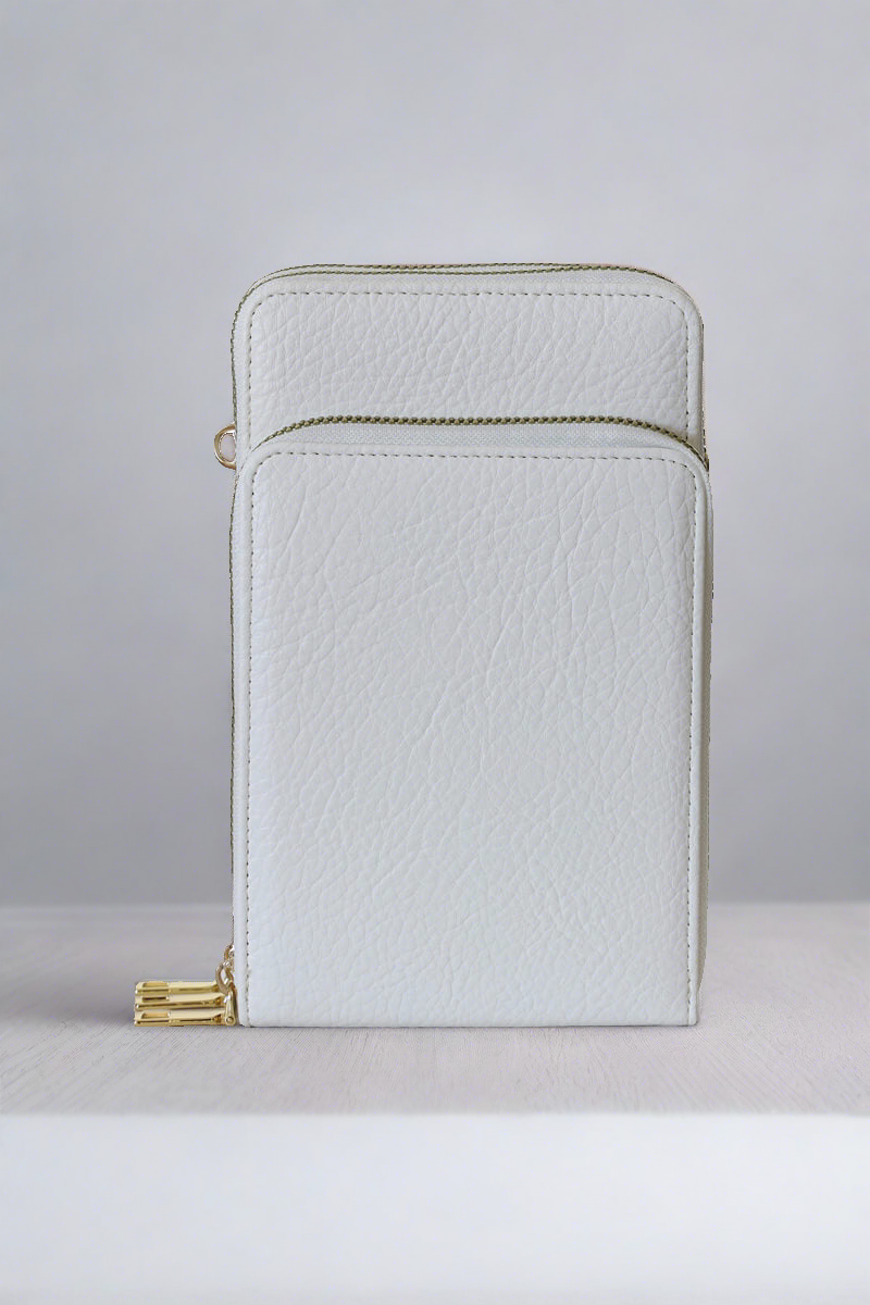 22Tote Zippered Crossbody Bag in Ivory available at Mildred Hoit in Palm Beach.