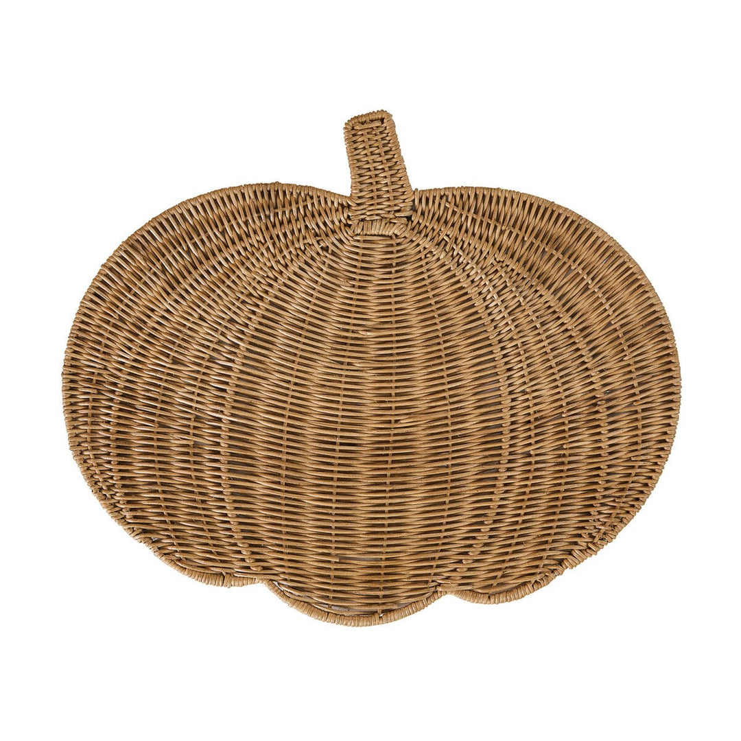 Set of 4 Rattan Pumpkin Chargers - Mildred Hoit