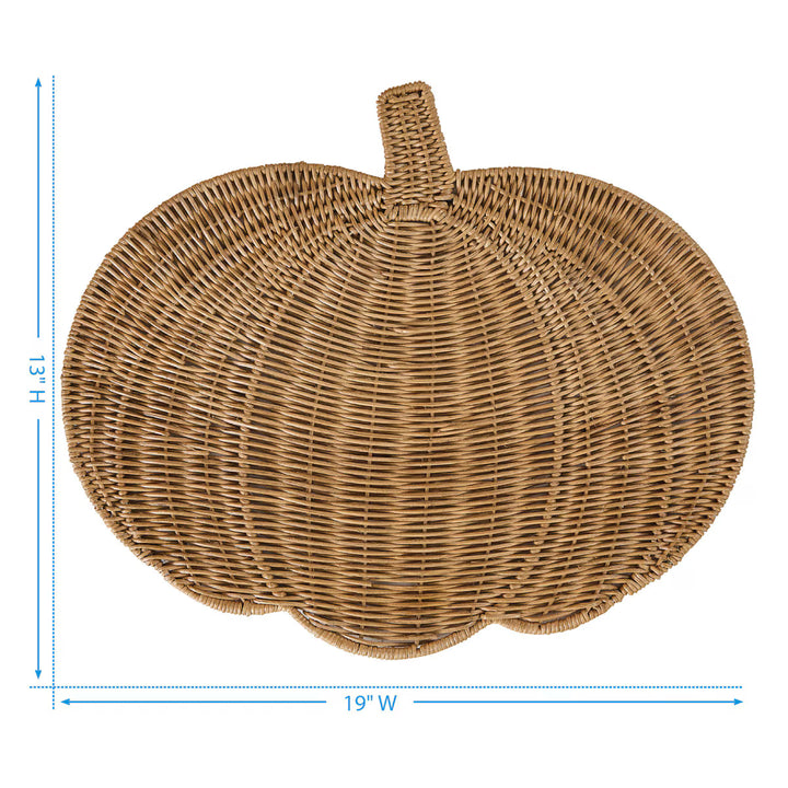 Set of 4 Rattan Pumpkin Chargers - Mildred Hoit