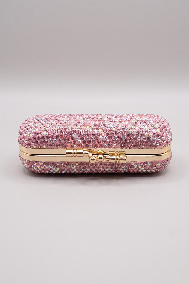 Pink Rhinestone Lipstick Holder