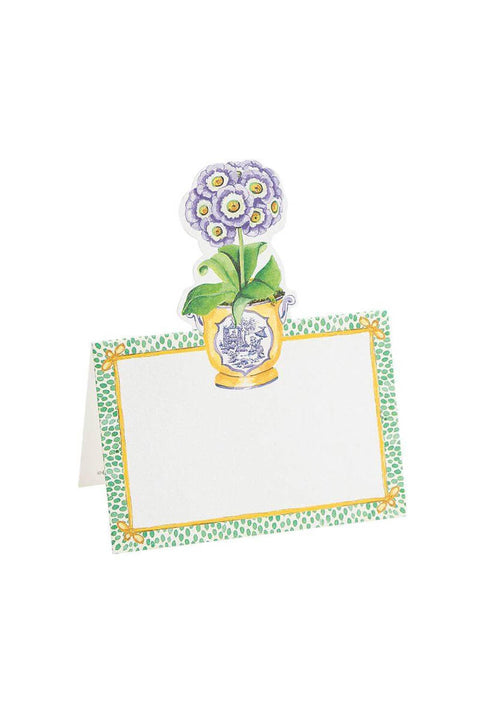 Primroses Place cards Set of 8 available at Mildred Hoit in Palm Beach.