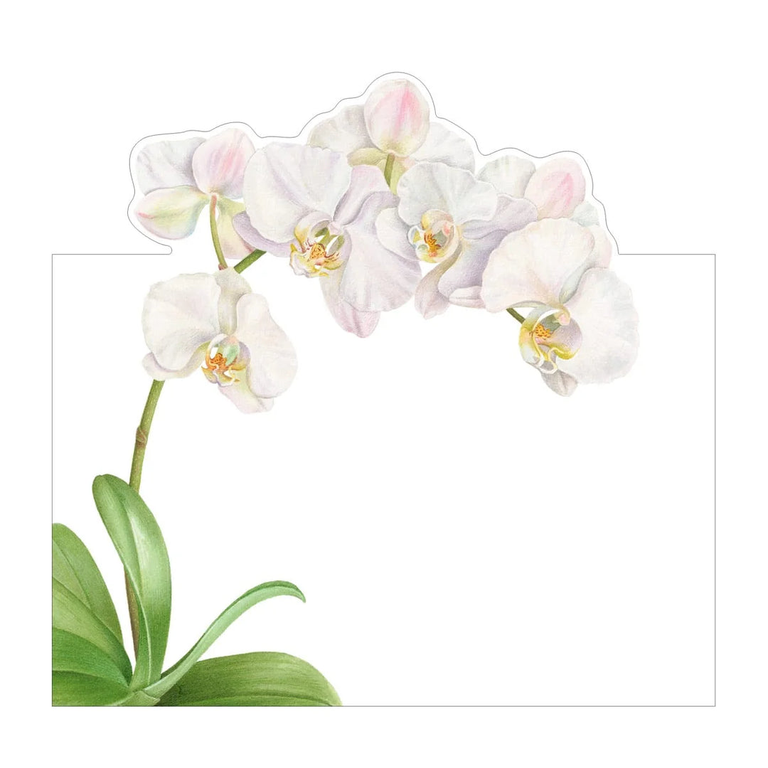 Caspari Die-Cut White Orchid Place Cards