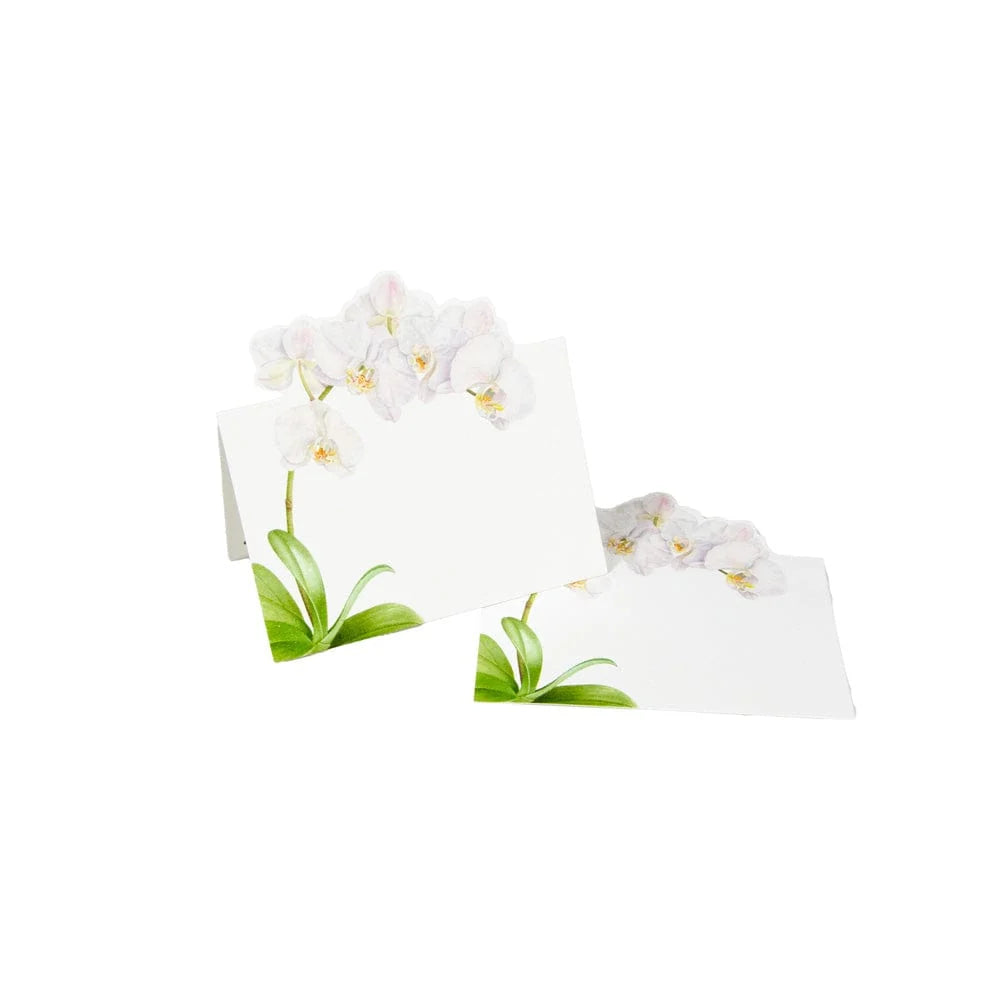 Caspari Die-Cut White Orchid Place Cards