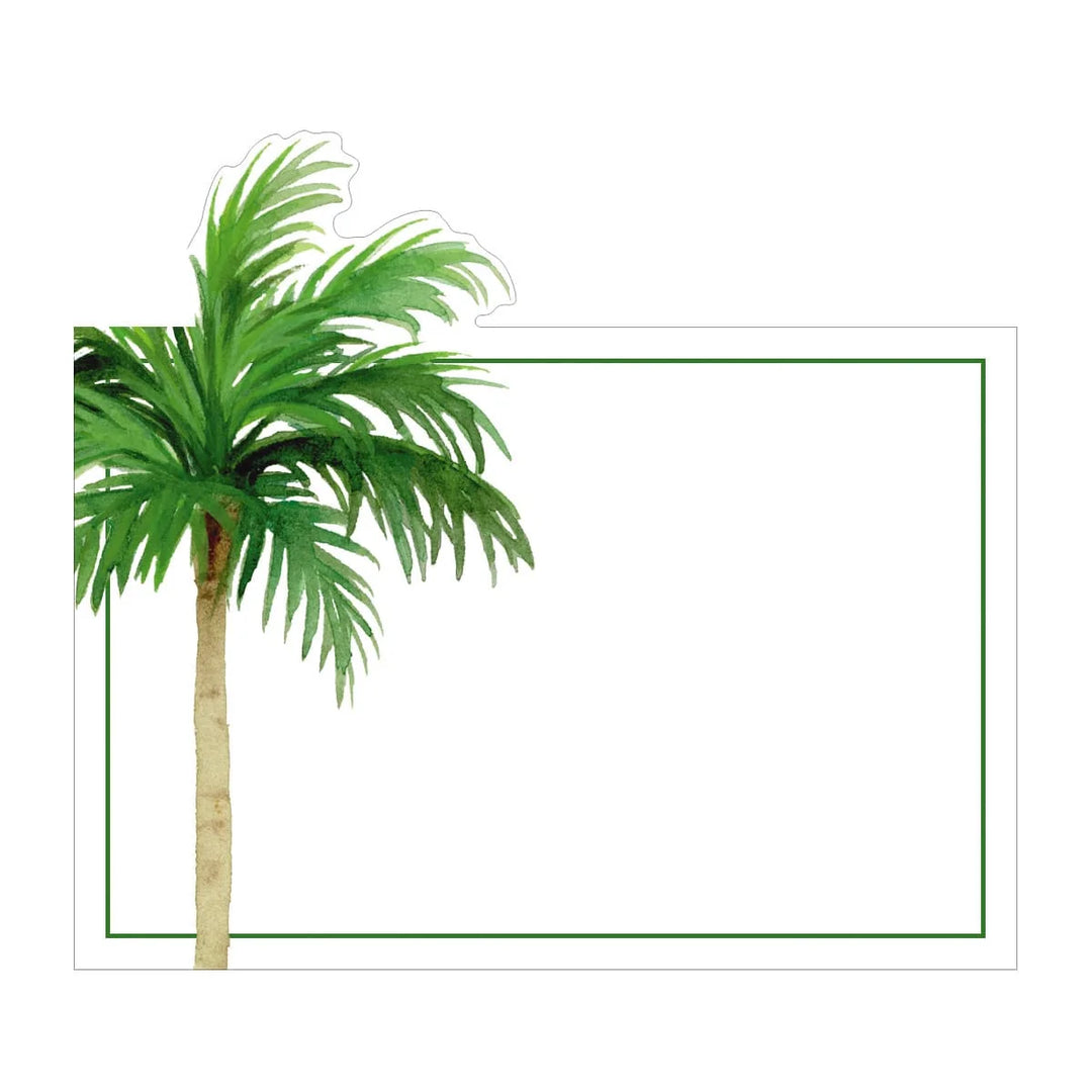 Caspari Die-Cut Painted Palm Tree Place Cards