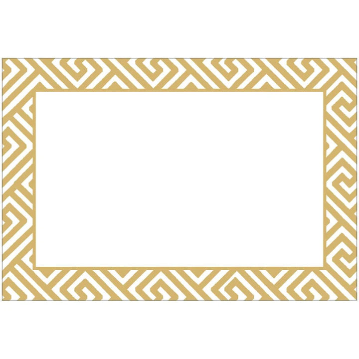 Caspari Gold Fretwork Foil Place Cards