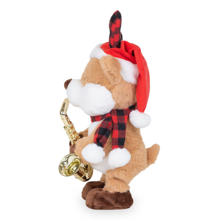 Jazzy Antlers -Animated Saxophone Musical Reindeer Plush Toy - Mildred Hoit