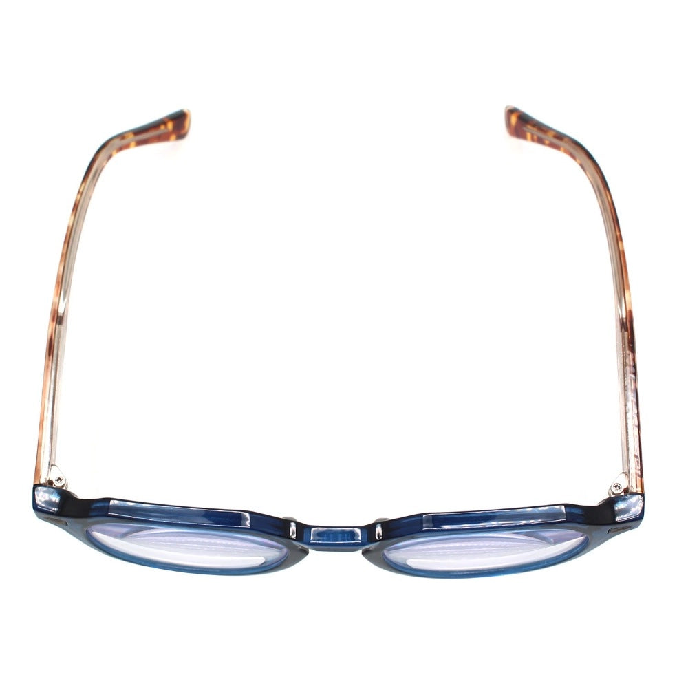 Benn Blue Light Readers in Matte Navy Blue & Tortoise - Mildred Hoit