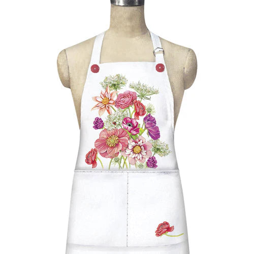 Mary Lake-Thompson Pink Flowers Apron - Mildred Hoit