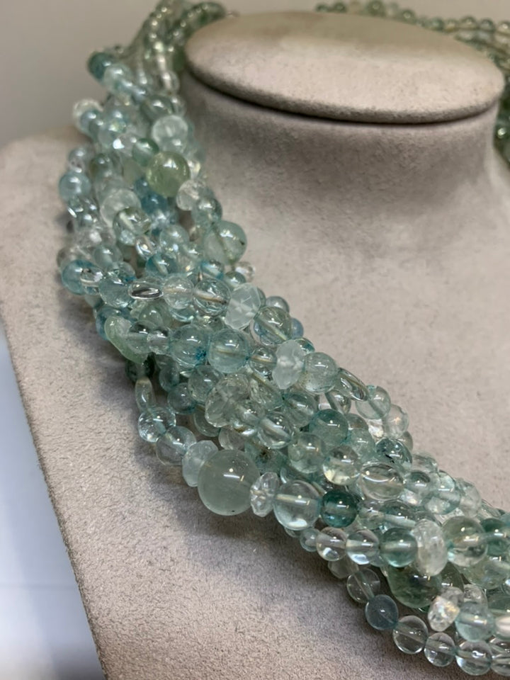 Aquamarine and Blue Tourmaline Necklace - Mildred Hoit