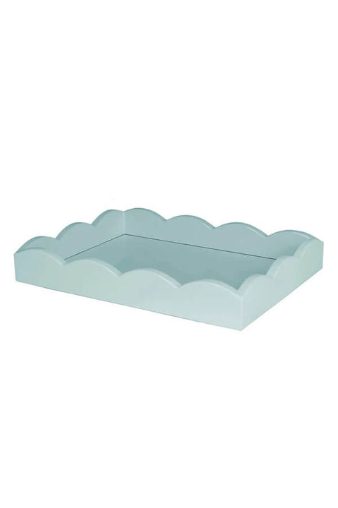 Small Nile Blue Scalloped Tray available at Mildred Hoit in Palm Beach.