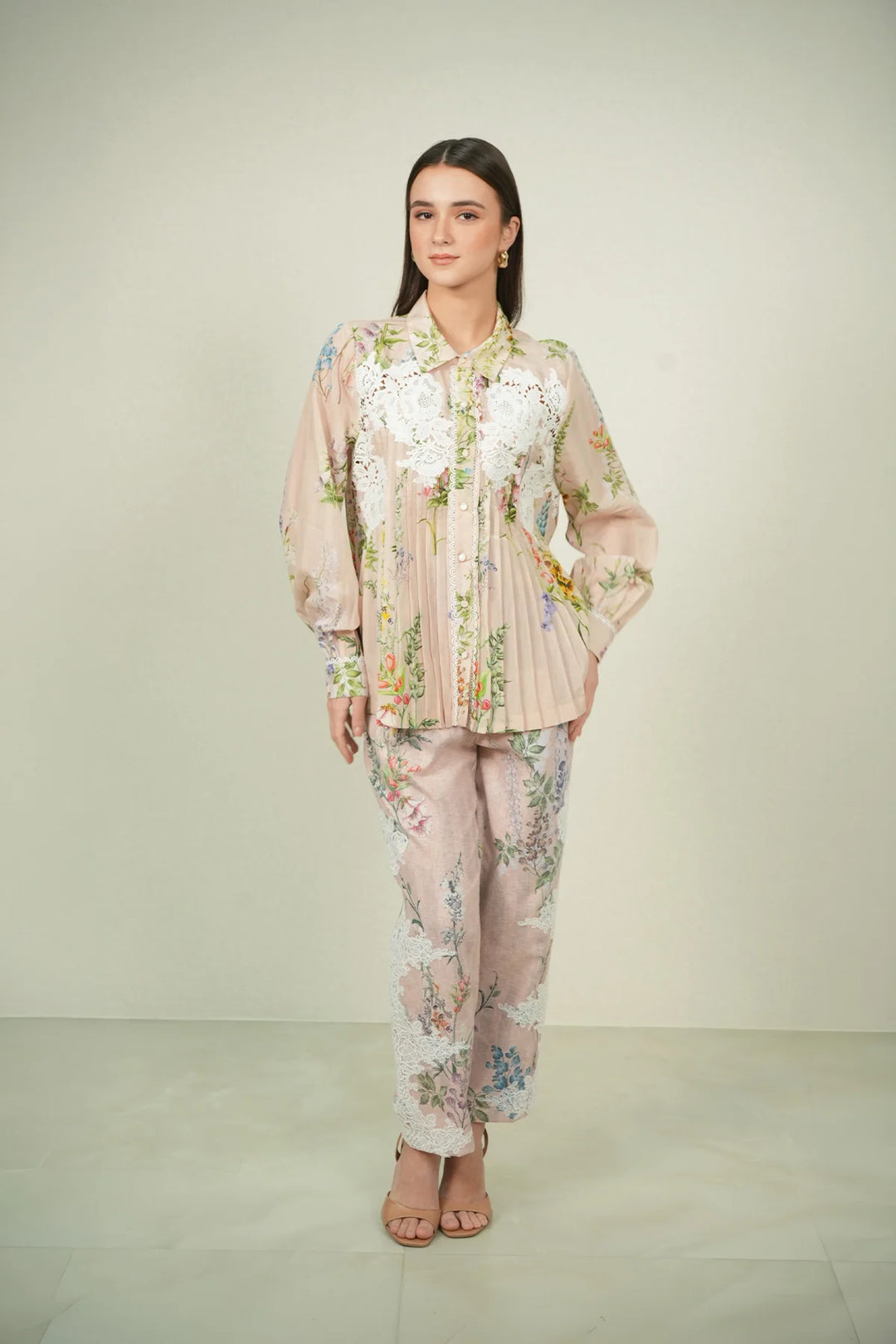 Ranna Gill Bloomlet Pleated Shirt - Mildred Hoit
