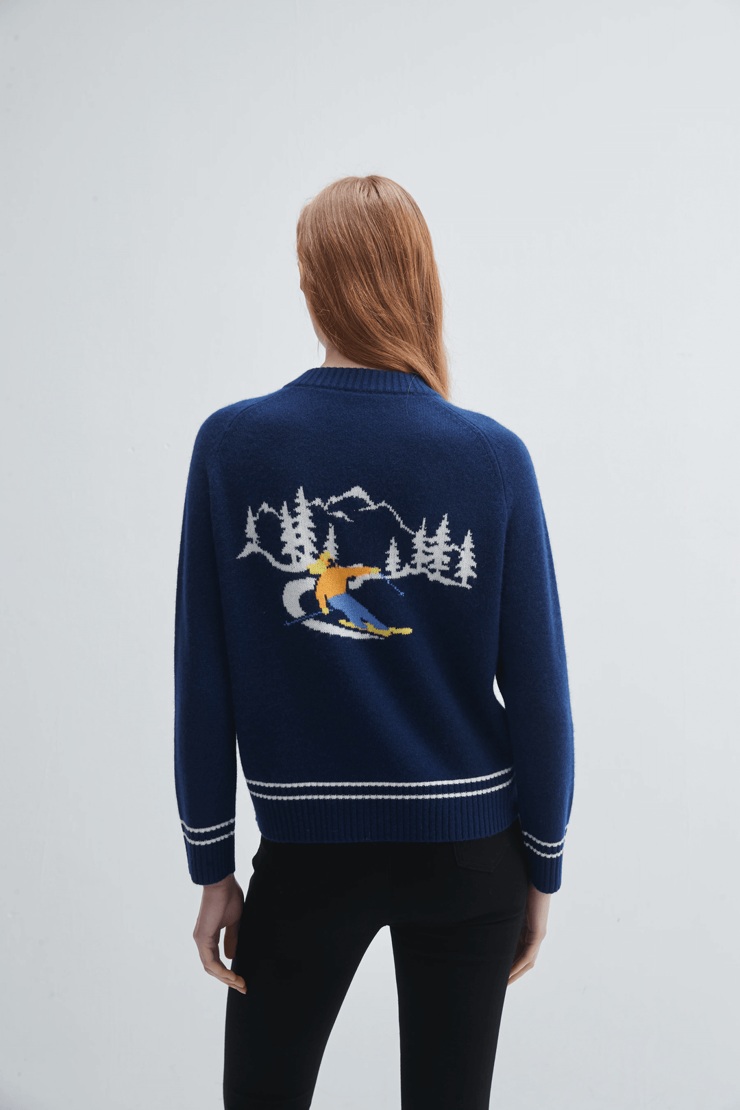 Apres Full Zip Navy Sweater