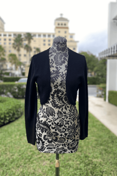 Alashan Cashmere Shrug in Black available at Mildred Hoit in Palm Beach.