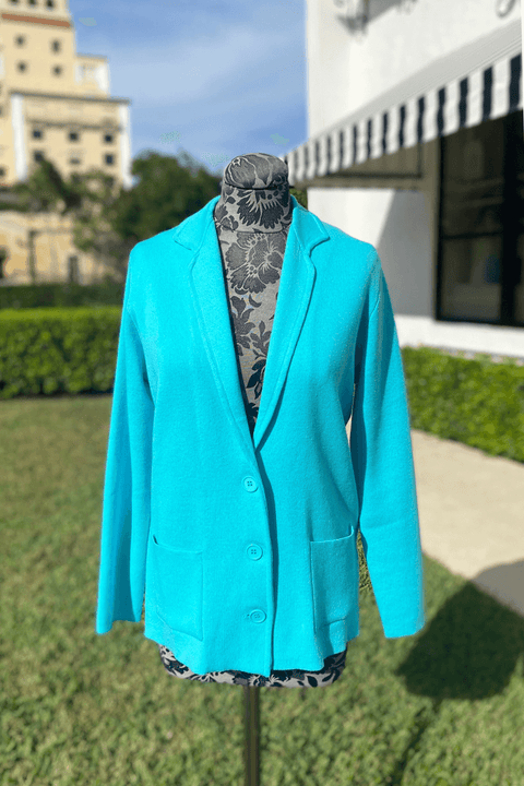 Notch Collar Blazer in Antiqua available at Mildred Hoit in Palm Beach.