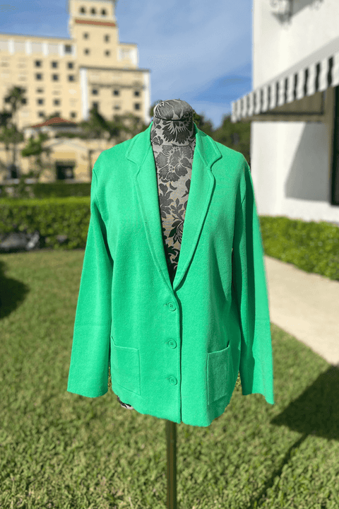 Notch Collar Blazer in Rolling Green.