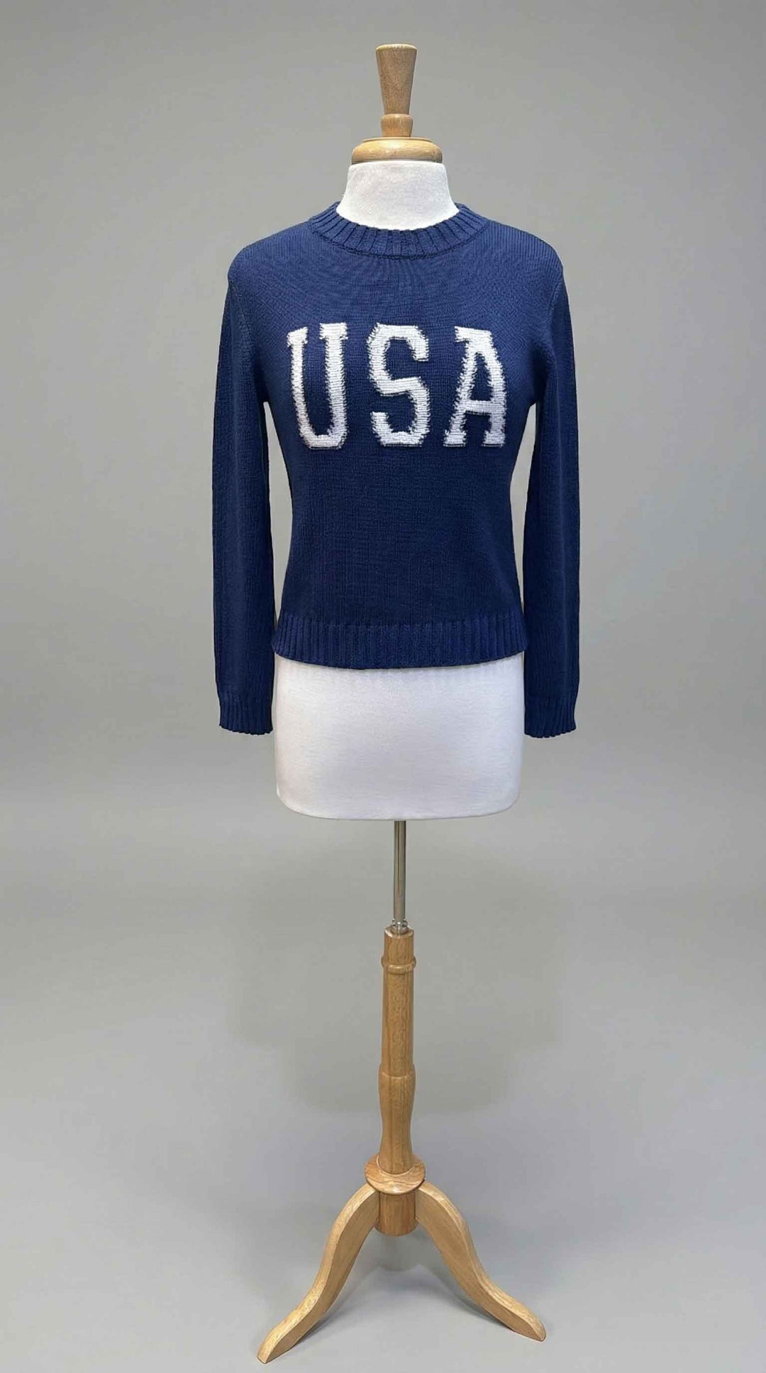 Alashan USA Reverse Jersey Crew in Midnight & White - Mildred Hoit