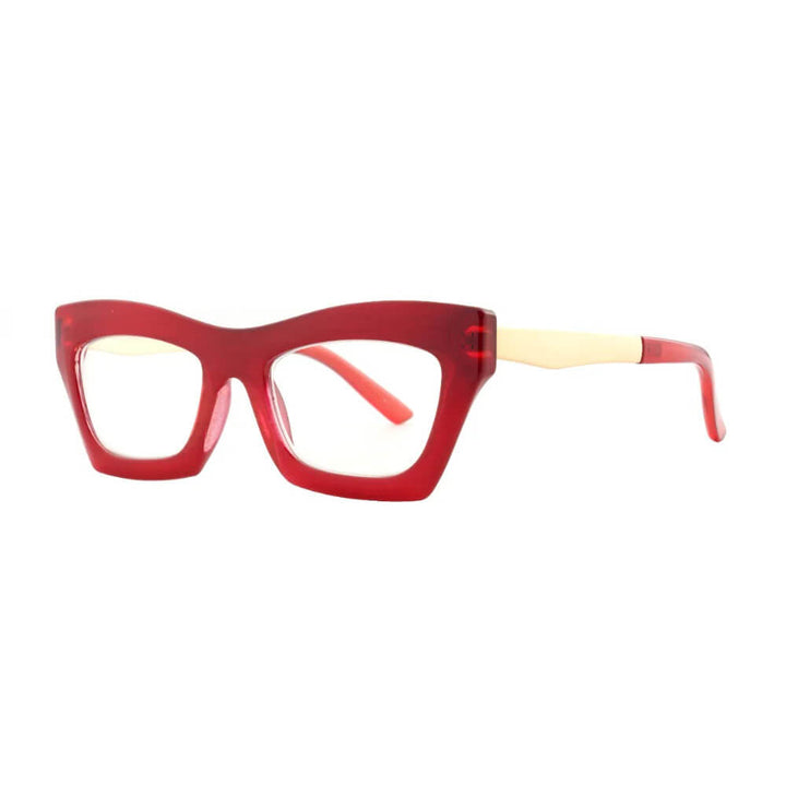 Alexa Blue Light Readers in Red with Gold
