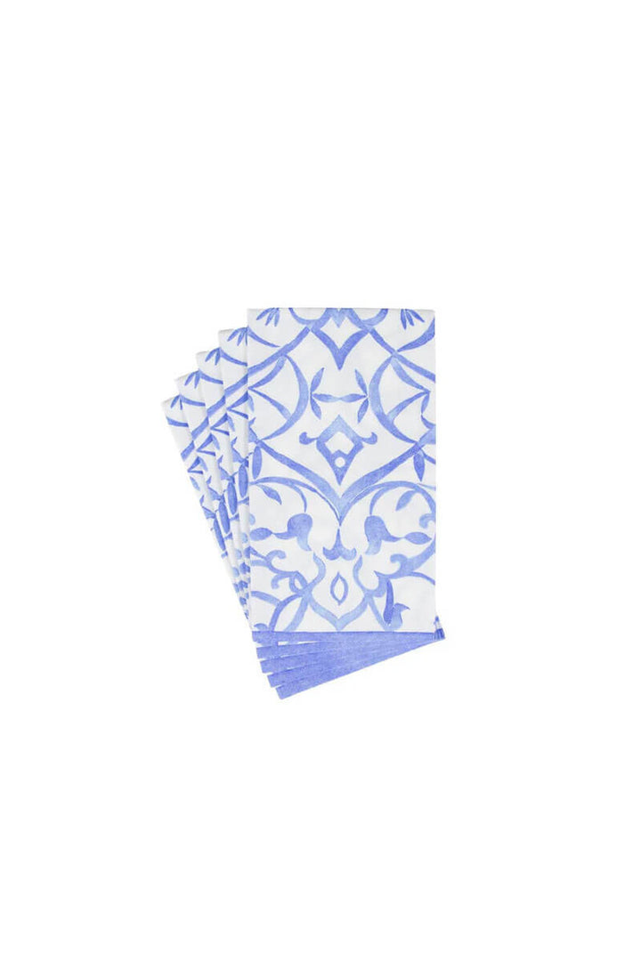 Caspari Algarve Blue Guest Towel - Mildred Hoit