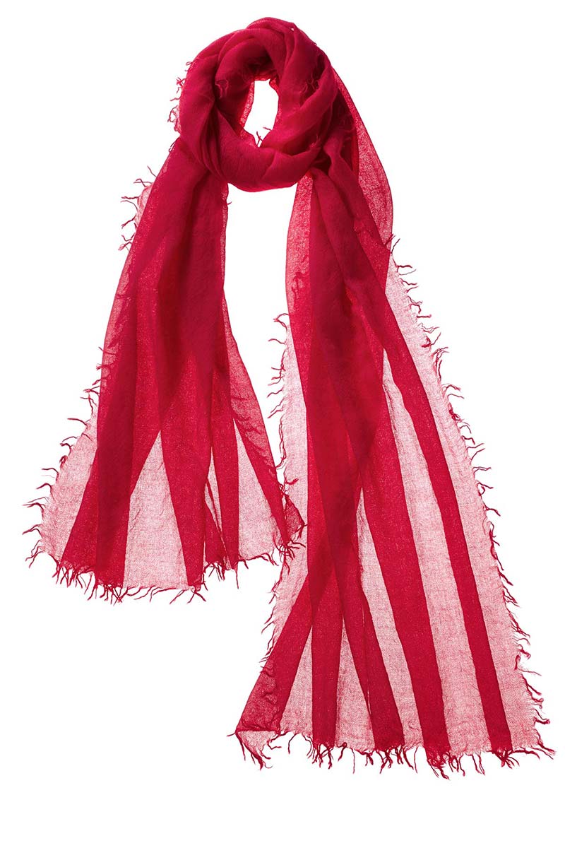 Alta Cashmere Shawl in Cherry Red