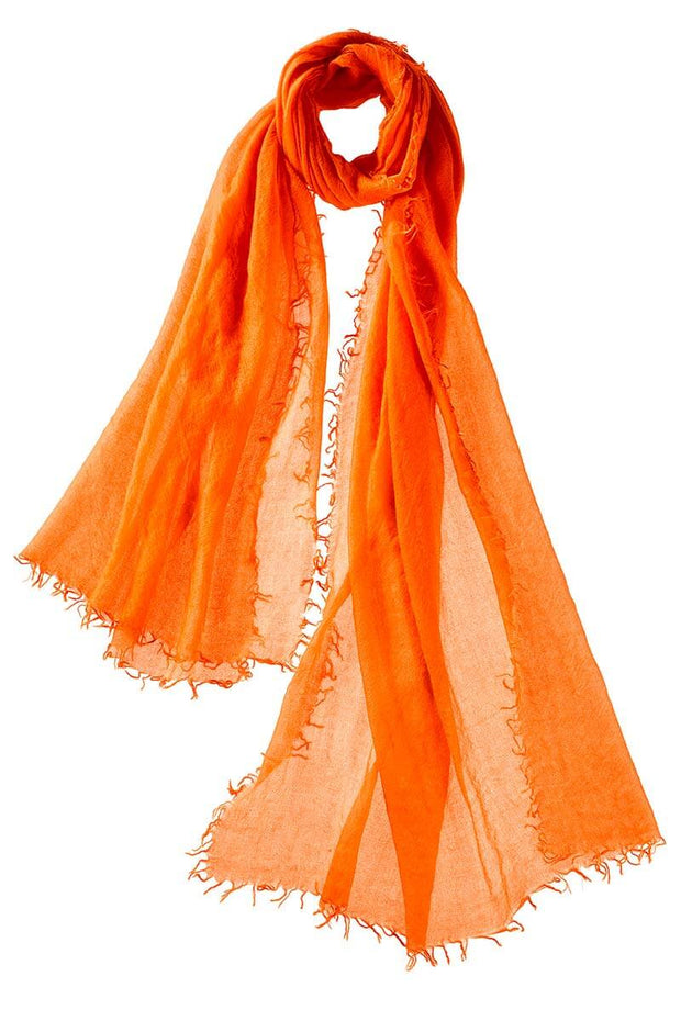 Alta Cashmere Shawl in Pumpkin available at Mildred Hoit in Palm Beach.